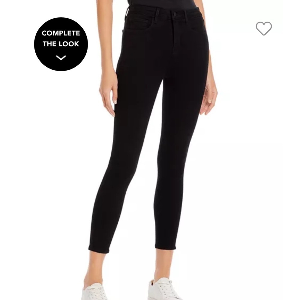 L'AGENCE Margot High-Rise Skinny Jeans Black Noir Premium Denim 💕